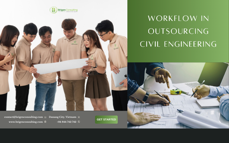 Workflow in Civil Engineering Outsourcing with Brigen